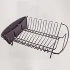 D.LINE Medium Heavy Duty Dish Drainer Rack Chr/Pvc W/Caddy 44.5x33x12cm Grey!