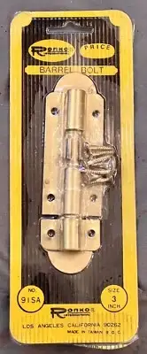 VNTG RONKO INTERNATIONAL 3 in BARREL BOLT No. 91 SA FREE SHIPN lk