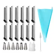 Set of 21Pcs Cake Bread Baking Tools Cannoli Form Cream Horn Mould Pastry Mold