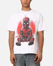 [GOAT CREW] Goat Crew Marvel Deadpool Babypool Vintage T-shirt White - Size 2XL 2XL White