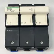 Schneider Fuse carrier DF223C, 3P, 125A, 690VAC fuse size 22x58mm USA Seller *