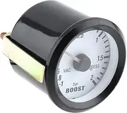 STGTZPLPDU 12V Car Turbo Boost Gauge Meter 6031BL 2" 52mm NPT 1/8 Blue LED -1-2 Bar with Sensor for Car Boat Truck ATV Motorcycle Boost Meter