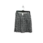 Ann Taylor Loft Ikat Pattern A-Line Skirt Black White Womens Size Small NWT