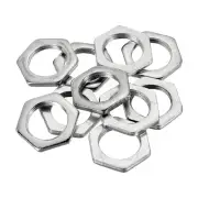 10pcs M16x1.0 Steel Hex Nuts Hardware Nuts Screw Bolt Fasteners 3mm High