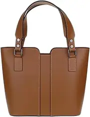 [Girly HandBags] Womens Plain Italian Genuine Leather Crossbody Tote Bag