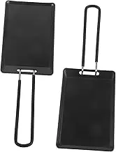 1Set Portable Stainless Steel Handheld Griddle Pan Non Stick Outdoor BBQ Plate for Camping Family and Restaurant Use Compact Design with Detachable Handle Cooking Tray