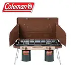 【COLEMAN 美國 POWERHOUSE 瓦斯雙口爐《胡桃黃》】CM-38474/摺疊瓦斯爐/高山瓦斯爐具/炊具