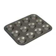 Bakemaster Perfect Crust Non Stick 12 Cup Shallow Baking Pan 32x24cm