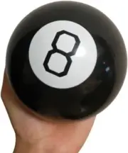 Mystic 8 Ball Decision Making Fortune Telling Game - Retro Novelty Black Eight