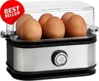 Electric Egg Cooker 6 Eggs Stainless Steel Auto Shut-Off BPA Free Steamer