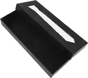 [COMPUKAS] Sleek Tie Storage Box Multifunctional Necktie Organizer Case for Accessories Stylish present Box for Men for Travel Home Use