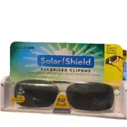 Solar Shield Clip-On Polarized Gray Sunglasses 52 Rec A 100% UVA /UVB Protection