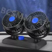 Car Dual Head Fans Low Noise Cooler Air Fan Two Gears Adjustable Accessories (for: Volkswagen)