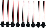FUNOMOCYA 9Pcs Instrument Light Bulb Connector Adapter Base for Motorcycle Car Truck Boat Black Lamp Holder Connector