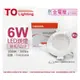 [喜萬年]含稅 TOA東亞 LDL152-6AAL/H LED 6W 黃光 全電壓 7cm 崁燈_TO430204