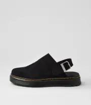 New Dr Marten Brookline Mule Black Bronx Suede Mules Womens Shoes Casual
