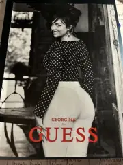 2024 Guess Print Ad If Supermodel Georgina 8 X 11 Dimensions