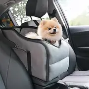 Dog Car Seat for Small Dogs, Portable Center Console Dog Car Seat, Pet Travel Backpack with Safe Protection Hooks and Double Fixation Seat Belts, Suitable for Small Dogs & Cat Under 12 lbs