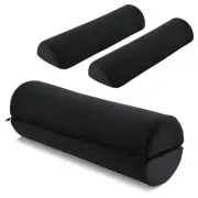 Neck Pillow for Sleeping Round Roll Pillow Including 2 Pack Half Moon Cervica...