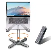 Laptop Stand with 360 Rotating Base Computer Notebook Laptop Riser Metal Hold...