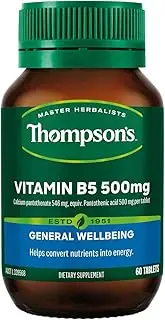 B5 Pantothenic Acid 500mg 60 Tablets - Thompsons - Size: 60 Tablets