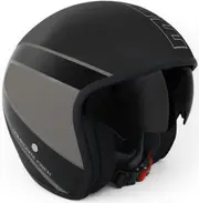 MOMO Raptor Jet Helmet Black Matt / Dark Silver, black-grey, Size 2XS for Men Black Grey
