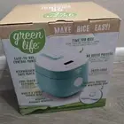 Green Life Go Grains Rice Cooker, healthy ceramic nonstick coating, Teal