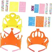 6 Sets DIY Decorative Crown Headband for Bright Headpiece for Birthday Parties Enhance Creativity Hands Skills for Little