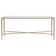 Heston Marble Console Table - Large Brass