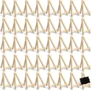 Yalikop 40 Pack 5 Inch Mini Wood Easel Stand Mini Wood Display Easel Wooden for