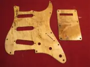 1set SSS Pickguard & Backplate Spalted maple wood for FD ST Style Guitar #4721