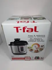 Brand New T-FAL 25 Cooking Programs Electric Pressure Cooker 6qt Model CY505E51