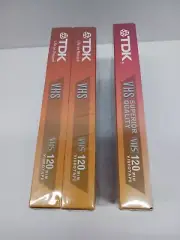 TDK T-120 Blank VHS tapes (3)