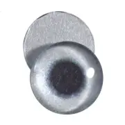 Pair Silver Metallic Shimmer Glass Eyes Jewelry Taxidermy Flatback Cabochons