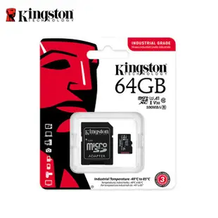 金士頓 INDUSTRIAL 64G micro SDXC C10 A1 U3 V30 工業用 高耐用 記憶卡 廠商直送