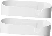 WOONEKY Toilet Storage Holder Adhesive Bathroom Storage -mounted Space-saving No Drilling Required