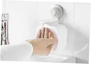 CAXUSD Wall-Mounted Cup Soap Dispenser No Trace Liquid Bottle Container for Bathroom White Accessory for Shower Gel Shampoo and Lotion