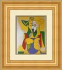 Pablo Picasso Woman in Armchair Custom Framed Print