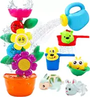 7 PCS Toddler Bath Toy Set,Bath Toys for Toddlers Kids Bathtub Toy Water Tub Toy