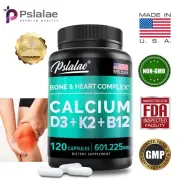 4-in-1 Calcium Capsules - with Vitamin D3, K2, B12 - Bone Muscle Immune Health