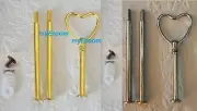 3 tier tidbit, cup cake, serving tray heart handle, Solid flat screw & washers