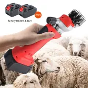 Cordless Sheep Shears Electric Clippers Goat Alpaca Animal Wool Carding+ Battery