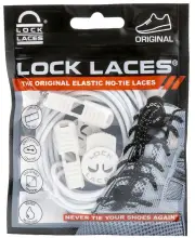 Lock Laces Original No Tie Shoe Laces - Solid White