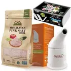 Himalayan Pink Salt, Ceramic Salt Inhaler with Natural Rose Tissue, 1.9 Lbs