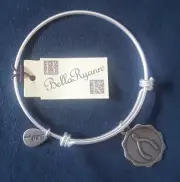 Bella Ryann Wishbone Expandable Bangle Charm Bracelet in Silver