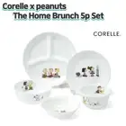 Corelle x Peanuts Snoopy The Home Brunch 5p Set/Triple Plate,Bowl,USA,Lucy,Charl