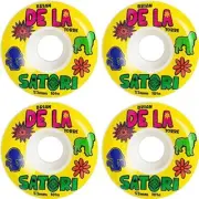 Satori Movement Delatorre Pro White Skateboard Wheels - 53mm 101a (Set of 4)