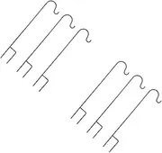 Toddmomy 2sets Shepherd Hooks for Outdoor Plant Hangers Decorative Garden Hooks Sturdy Crooks for Flagpole Lanterns 3pcs*2