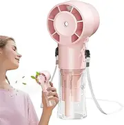 Misting Fan | Rechargeable Cooling Fan | 1200mAh Portable Air Cooler, Reusable Handheld Ventilator for Home, Studio, School