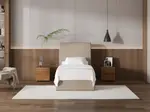 My Style Tapered Headboard & Slimline Base - Single / Natural / Gas Lift Base